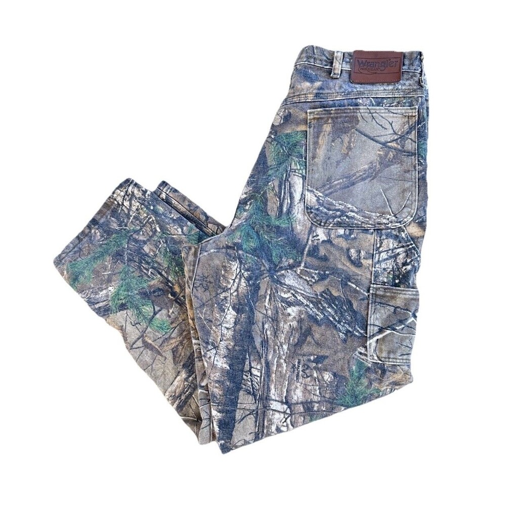 Vintage‎ Wrangler ProGear Realtree Camo Hunting Cargo Pants Men’s 40x30
